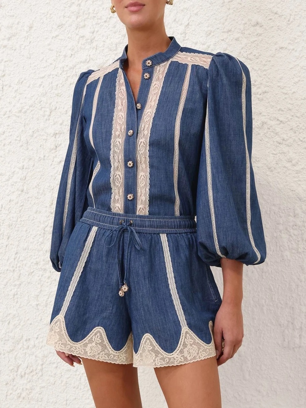 Zimmermann Awaken Denim short set - Picture 2 of 9